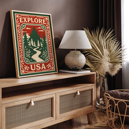 Explore USA Travel Poster