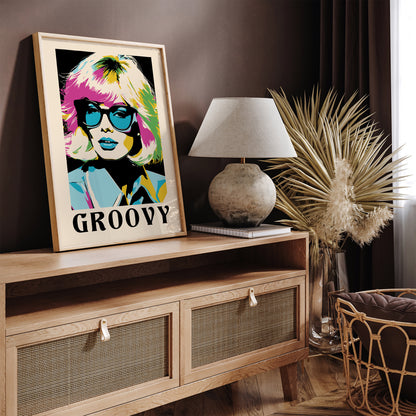 Groovy Pop Art Woman Wall Art