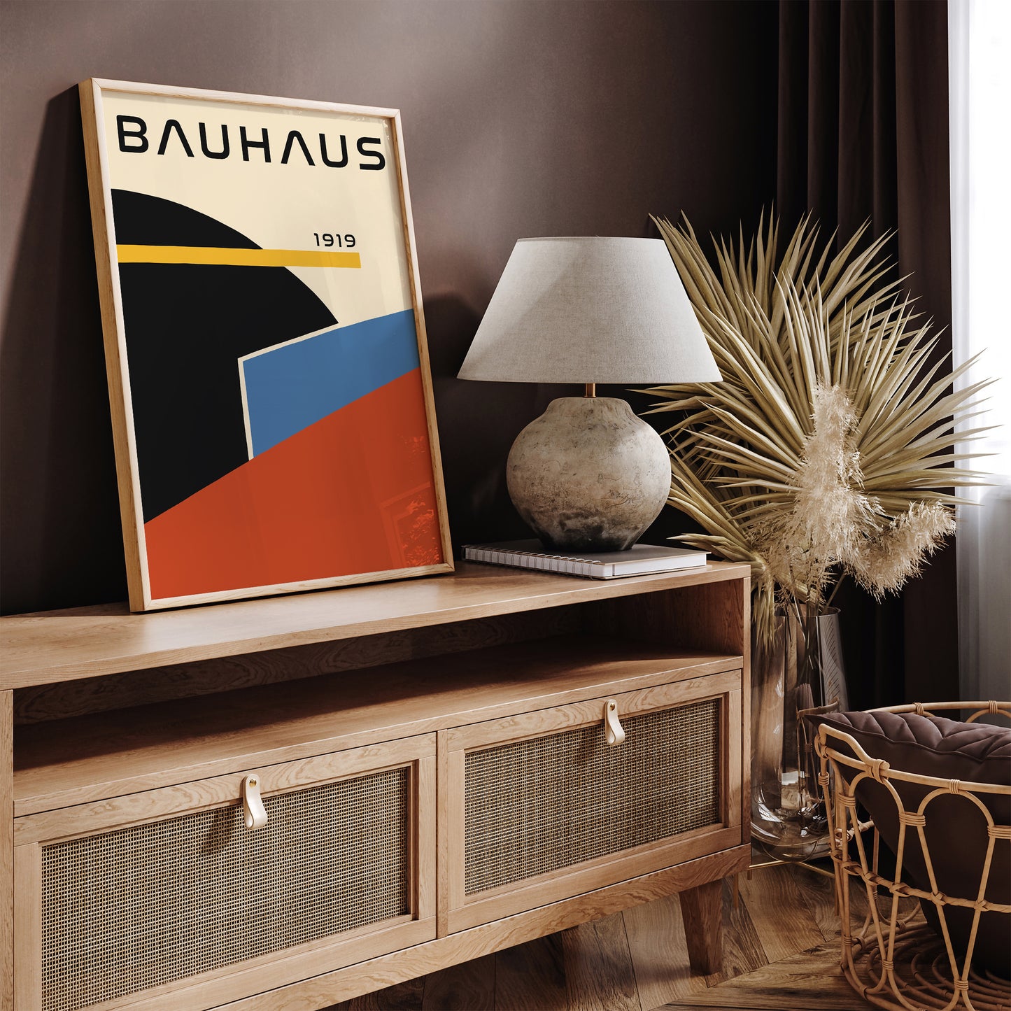 Minimalist Bauhaus Office Art Print