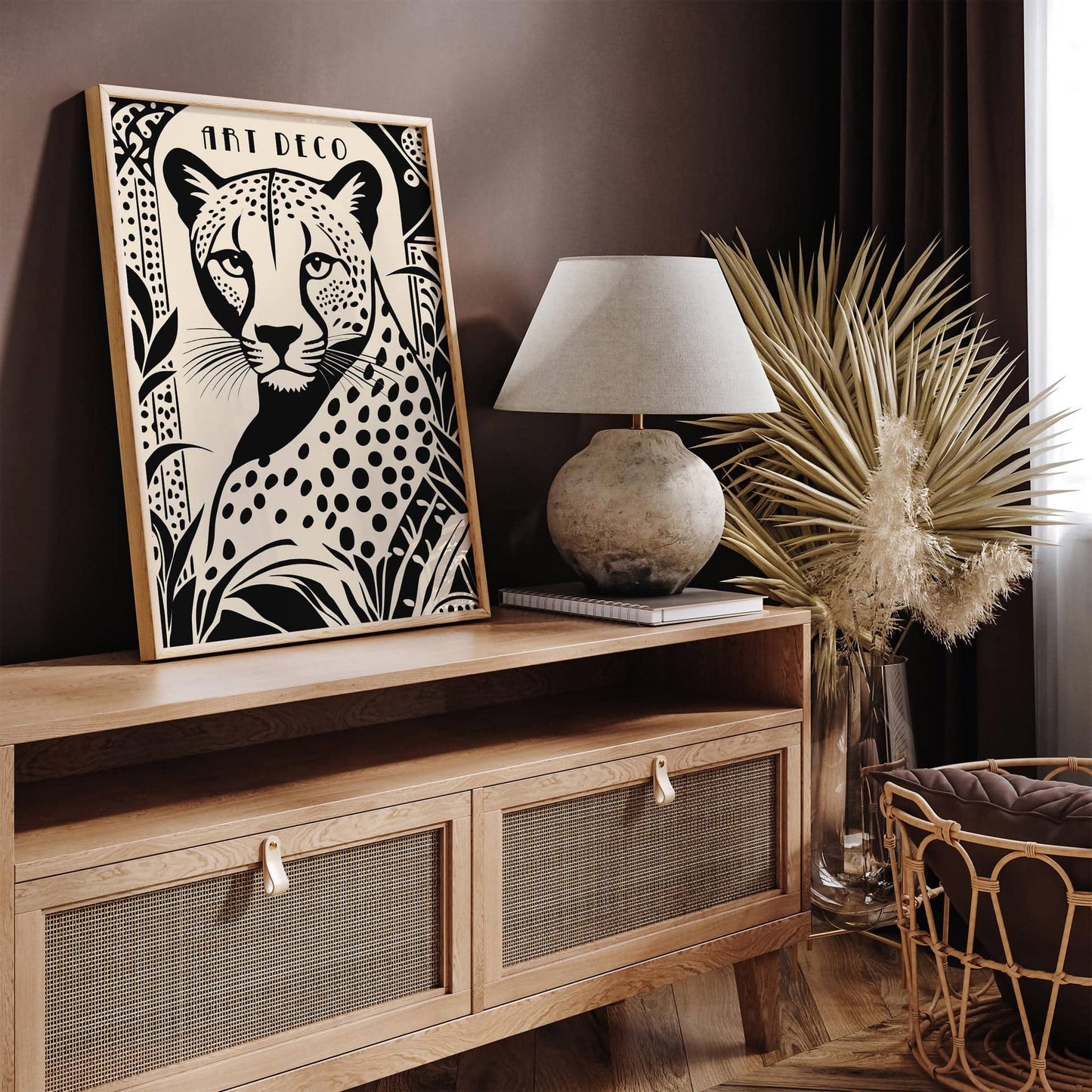 Elegant Art Deco Cheetah Poster
