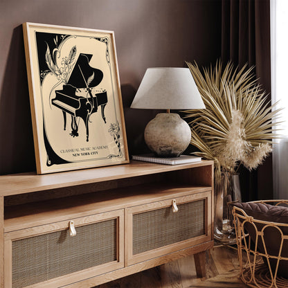 New York City Classical Music Academy Art Nouveau Poster