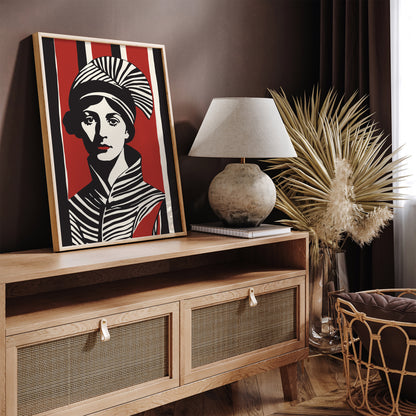 Retro Fashion Wall Art in Black and Red