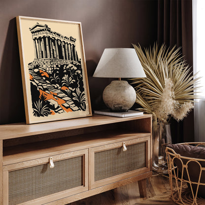 Acropolis of Athens Greece Ancient Architecture Poster