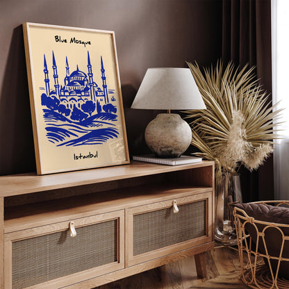 Blue Mosque Poster - Istanbul Travel Wall Art