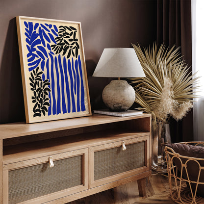 Modern Blue Striped Wall Art 2025