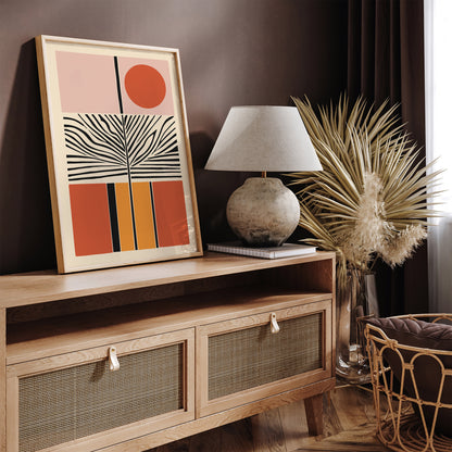 Mid Century Modern Living Room Art Print