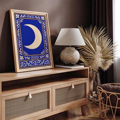 Blue Moon Rococo Art Print Poster