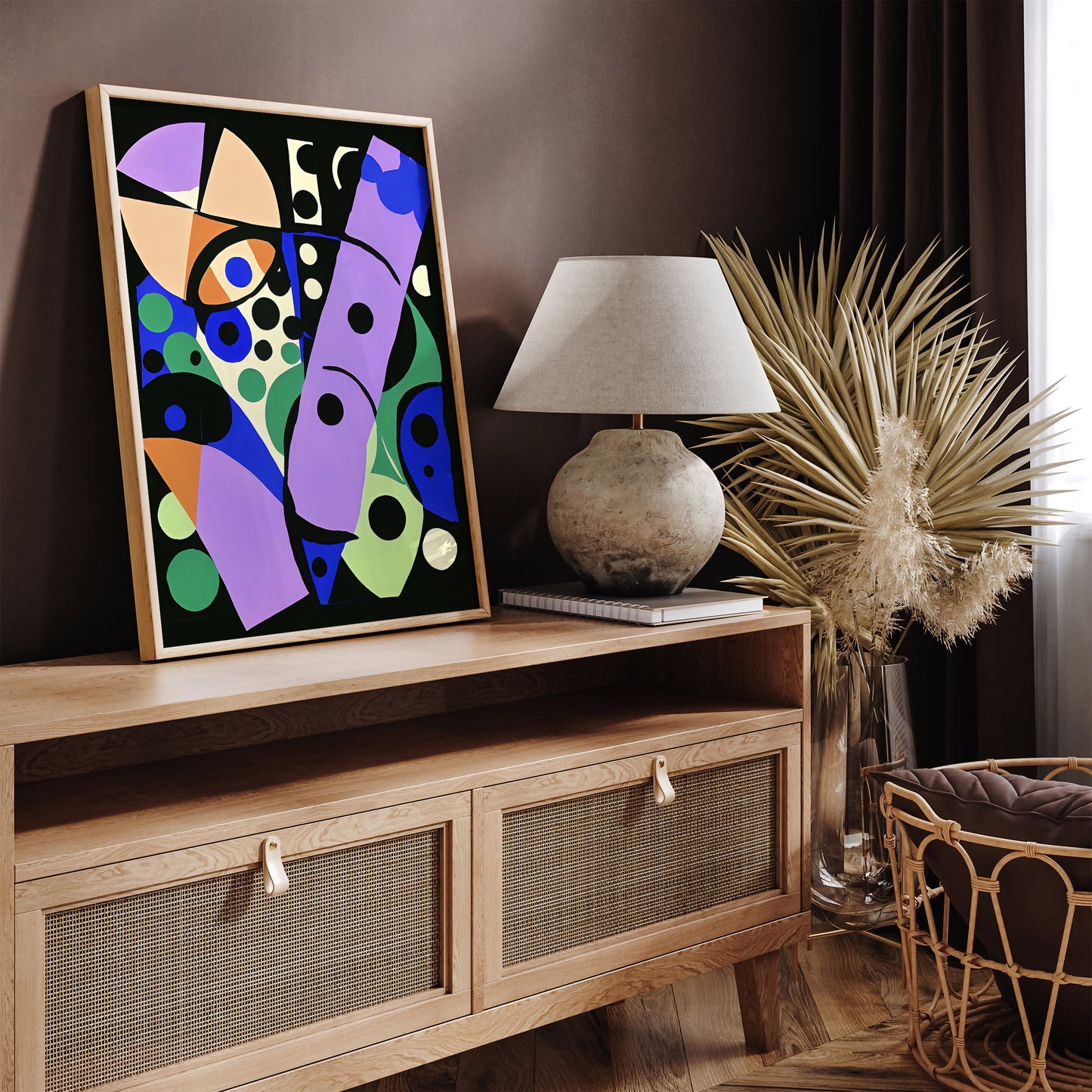 Abstract Painting Shapes Art Print