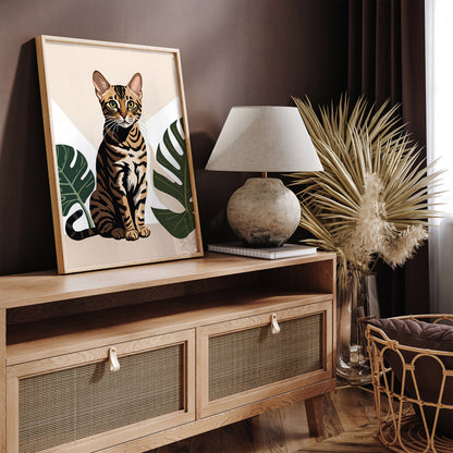 Cute Bengal Cat Art Print