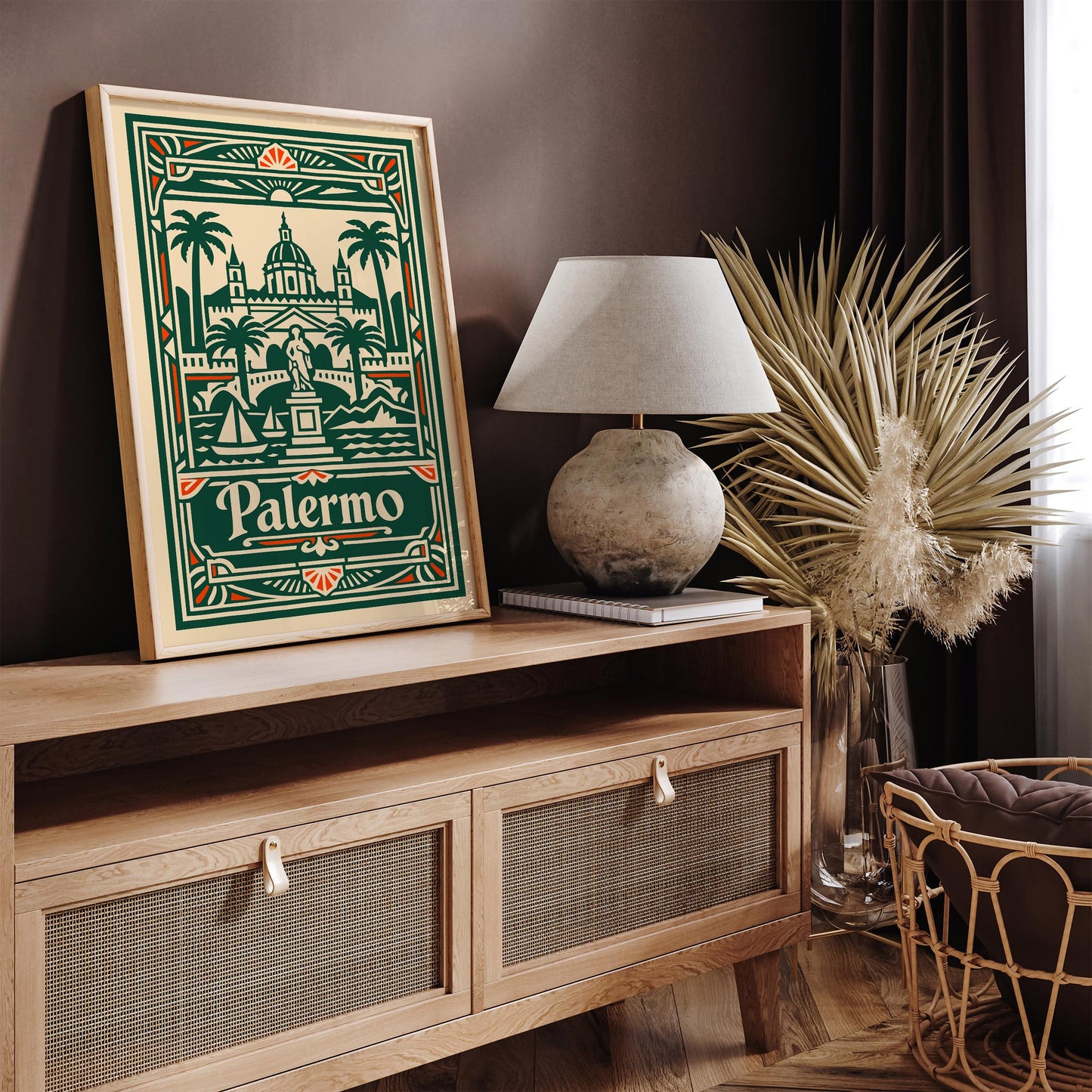 Palermo Art Deco Travel Poster – Wall Art Print