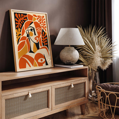 Abstract Woman Portrait Poster – Modern Art Wall Print