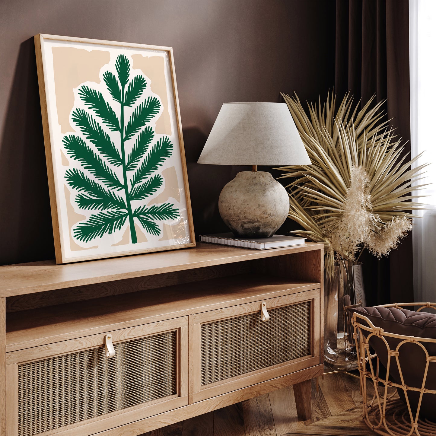 Green Leaf Cozy Wall Art