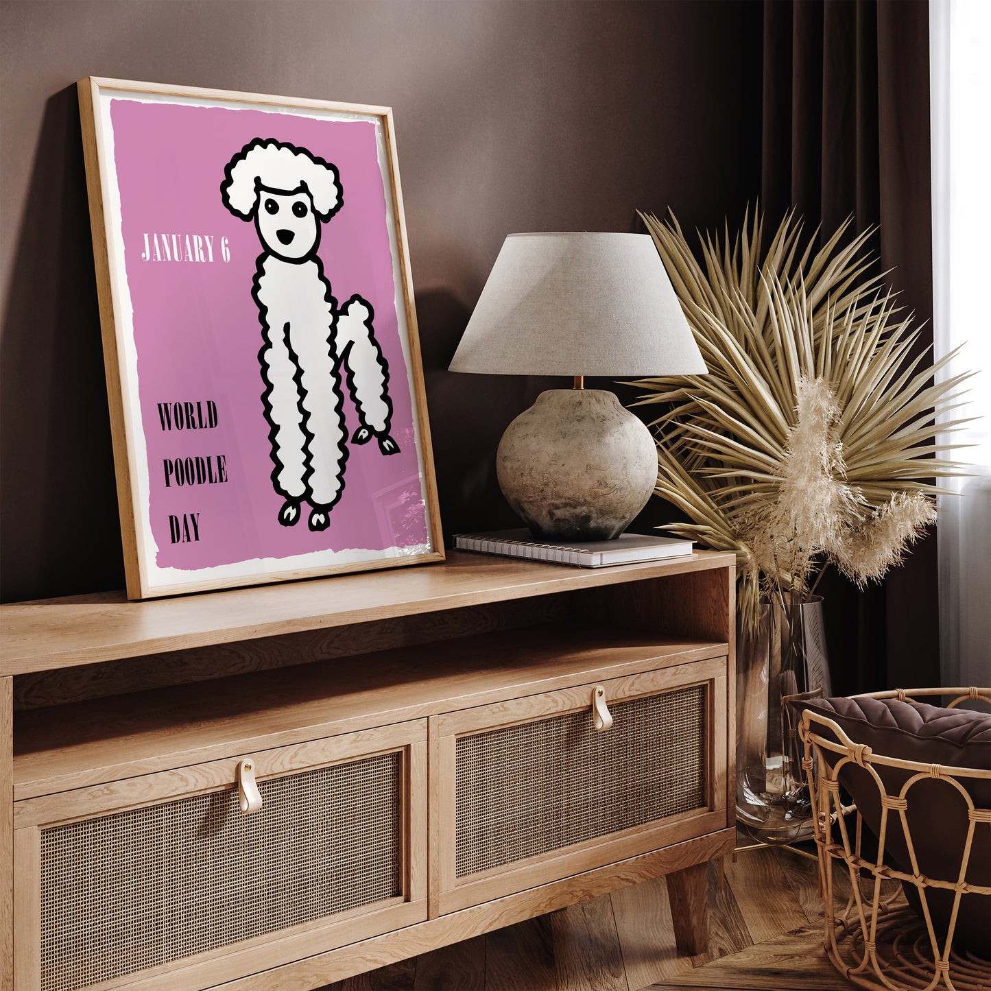 World Poodle Day Quirky Wall Art Print