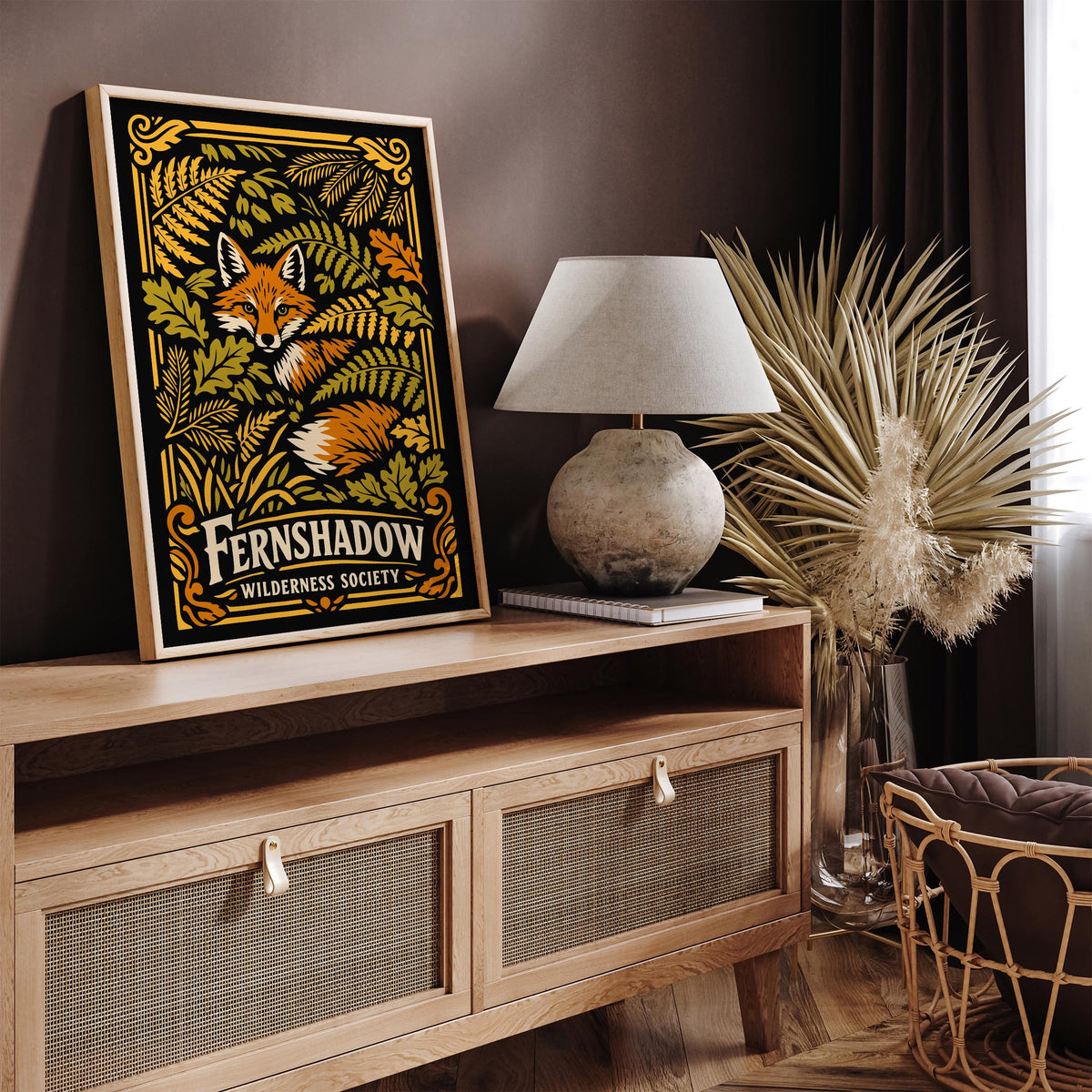 Fernshadow Wilderness Society Nature Art Poster