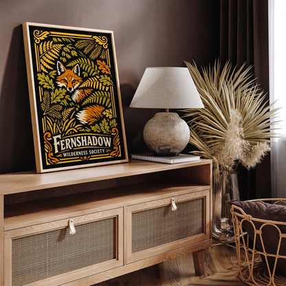 Fernshadow Wilderness Society Nature Art Poster