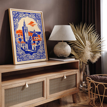 Valencia Travel Cityscape Poster