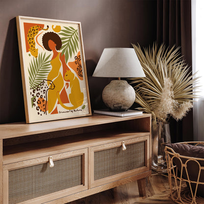 Afrohemian Nature Woman Art Poster