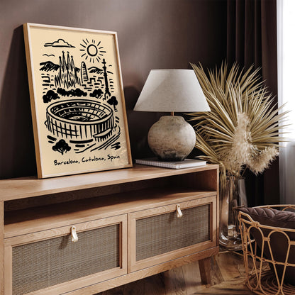 Camp Nou Poster - Barcelona Stadium Wall Art Print