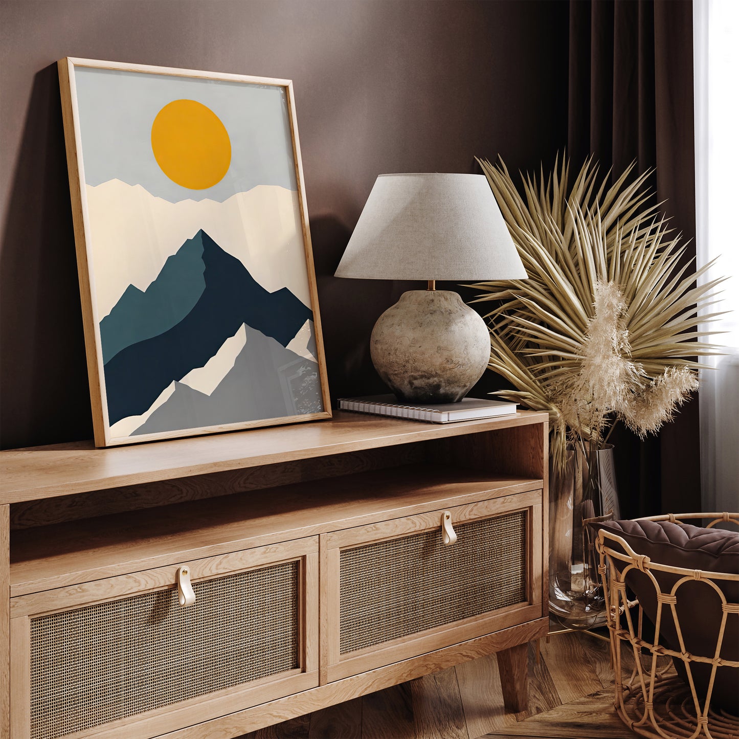 Sunset in the Mountains Poster