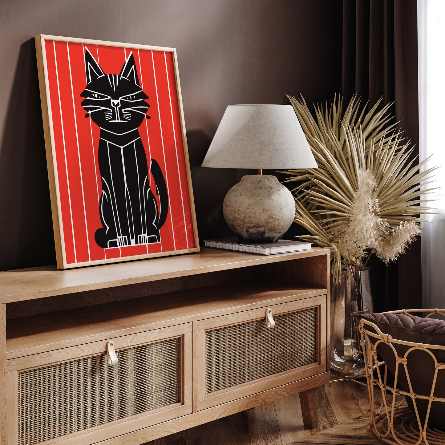 Japanese Cat Artwork Wall Art