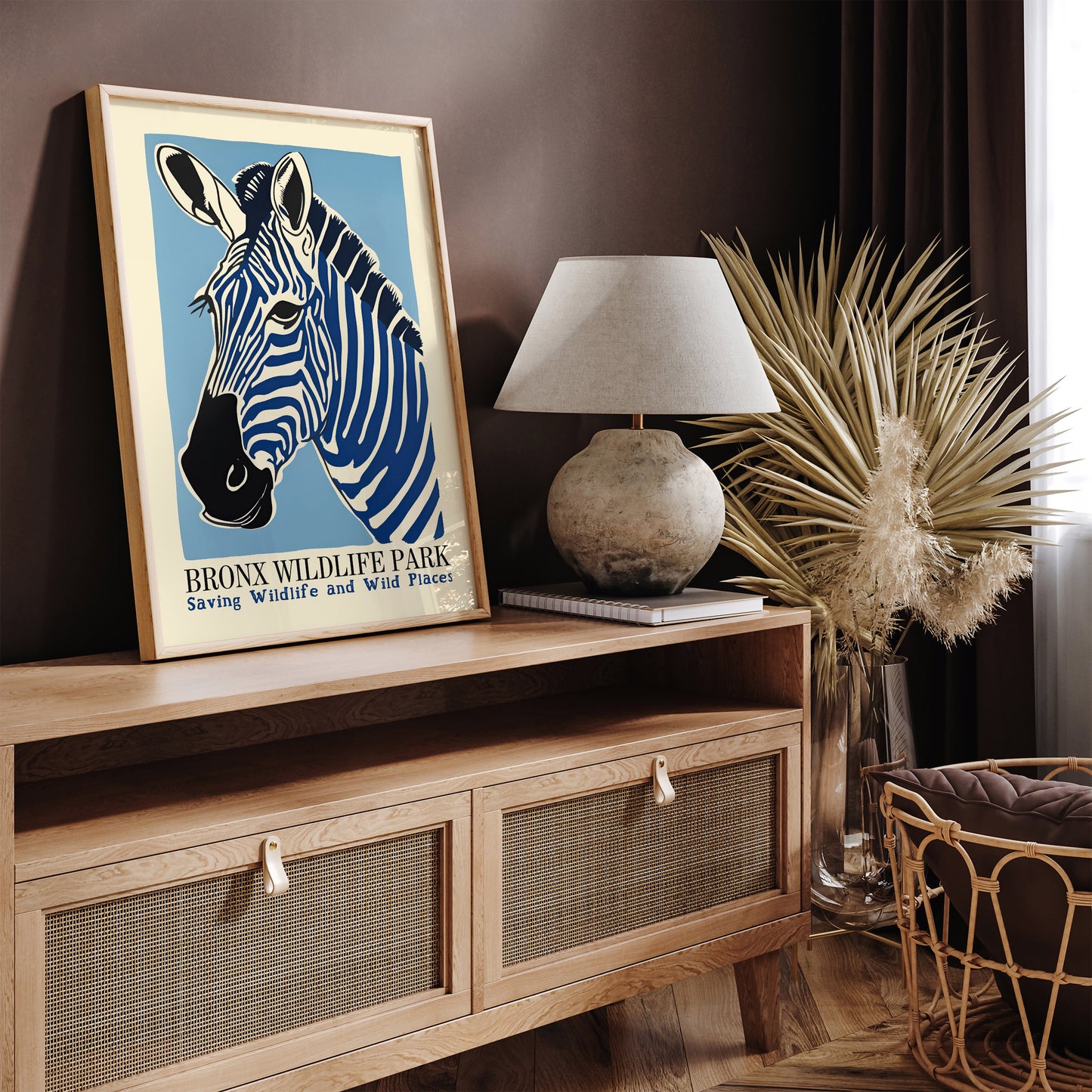 Bronx Zoo Vintage Zebra Poster