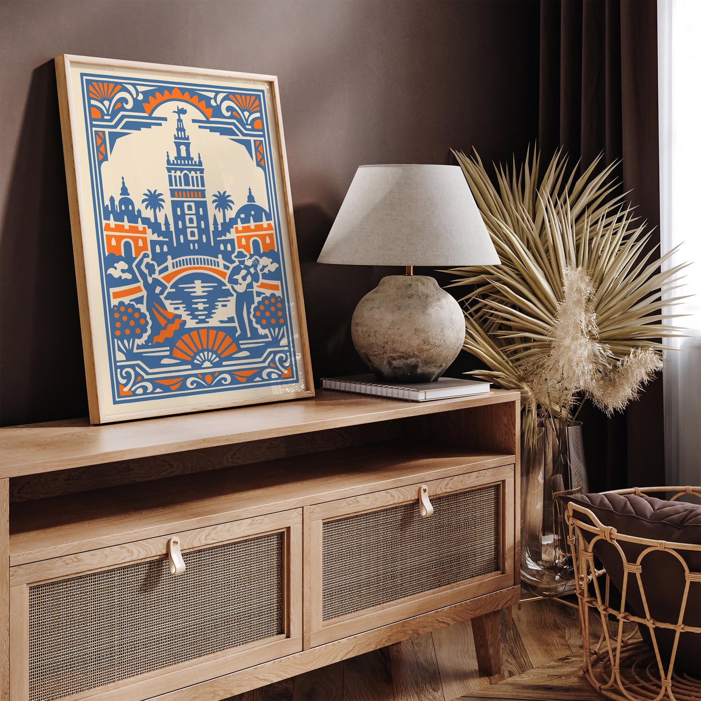 Andalusia Seville Travel Poster – Spain Wall Art Print
