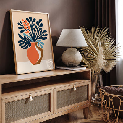 Bohemian Floral Wall Art - Matisse Inspired Print