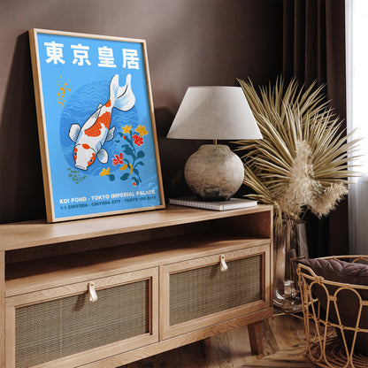 Koi Pond Japanese Wall Art Print