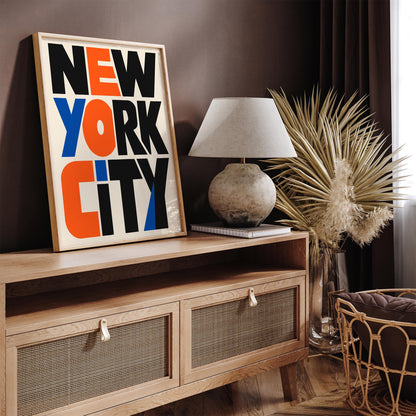 New York City Typography Poster – NYC Wall Art