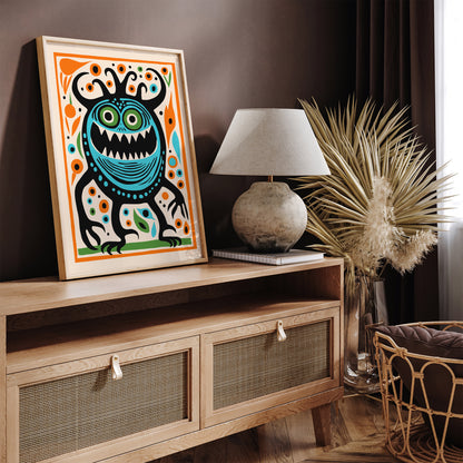 Spooky Monsters Art Print Kids Room Wall Art