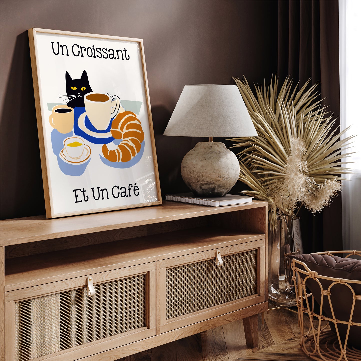 Un Croissant - French Breakfast Cute Poster