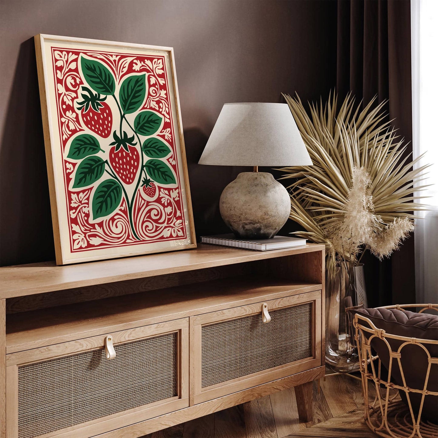 Strawberry Fruit Poster - Kitchen Wall Decor