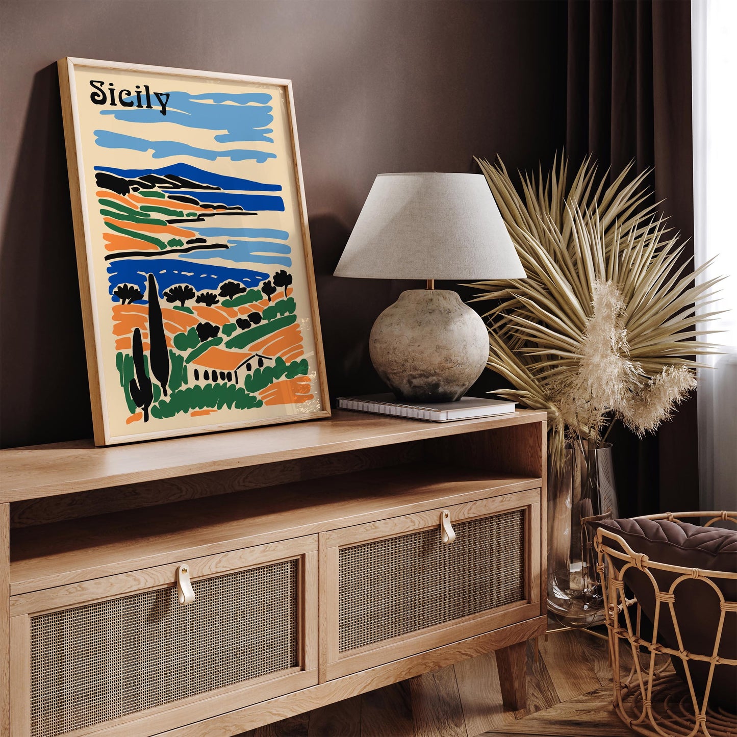 Sicily Tropical Scenic Poster