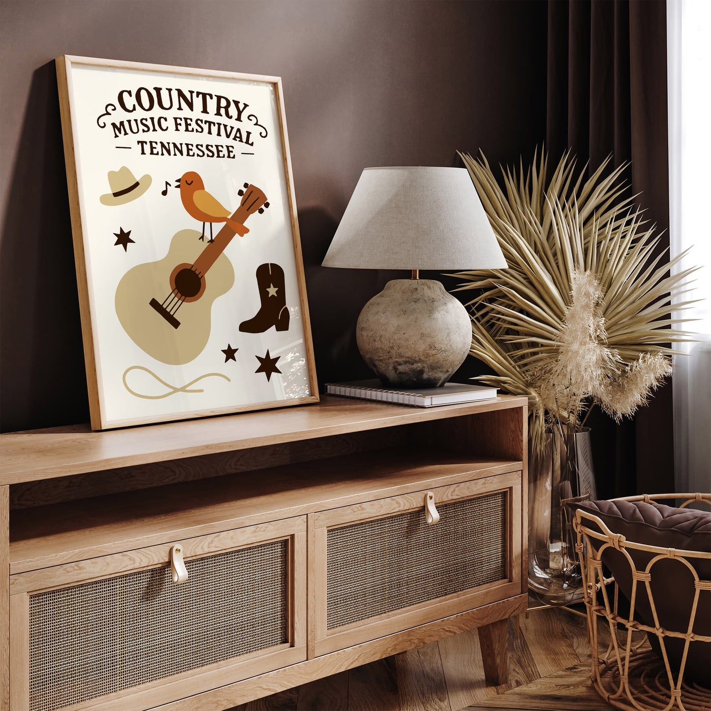 Country Music Festival Poster - Tennessee Art Print