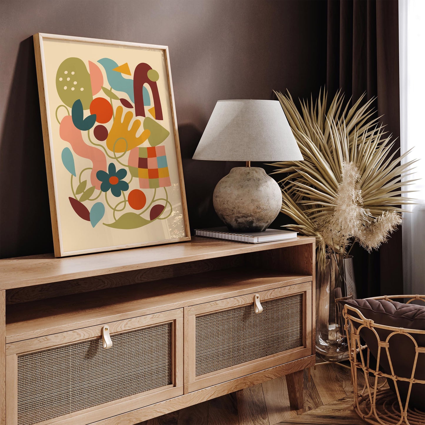 Colorful Abstract Shapes Wall Art Poster
