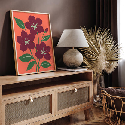 Azalea Flowers Poster - Colorful Bohemian Wall Art Print