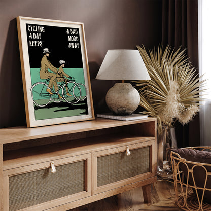 Motivational Cycling Retro Poster