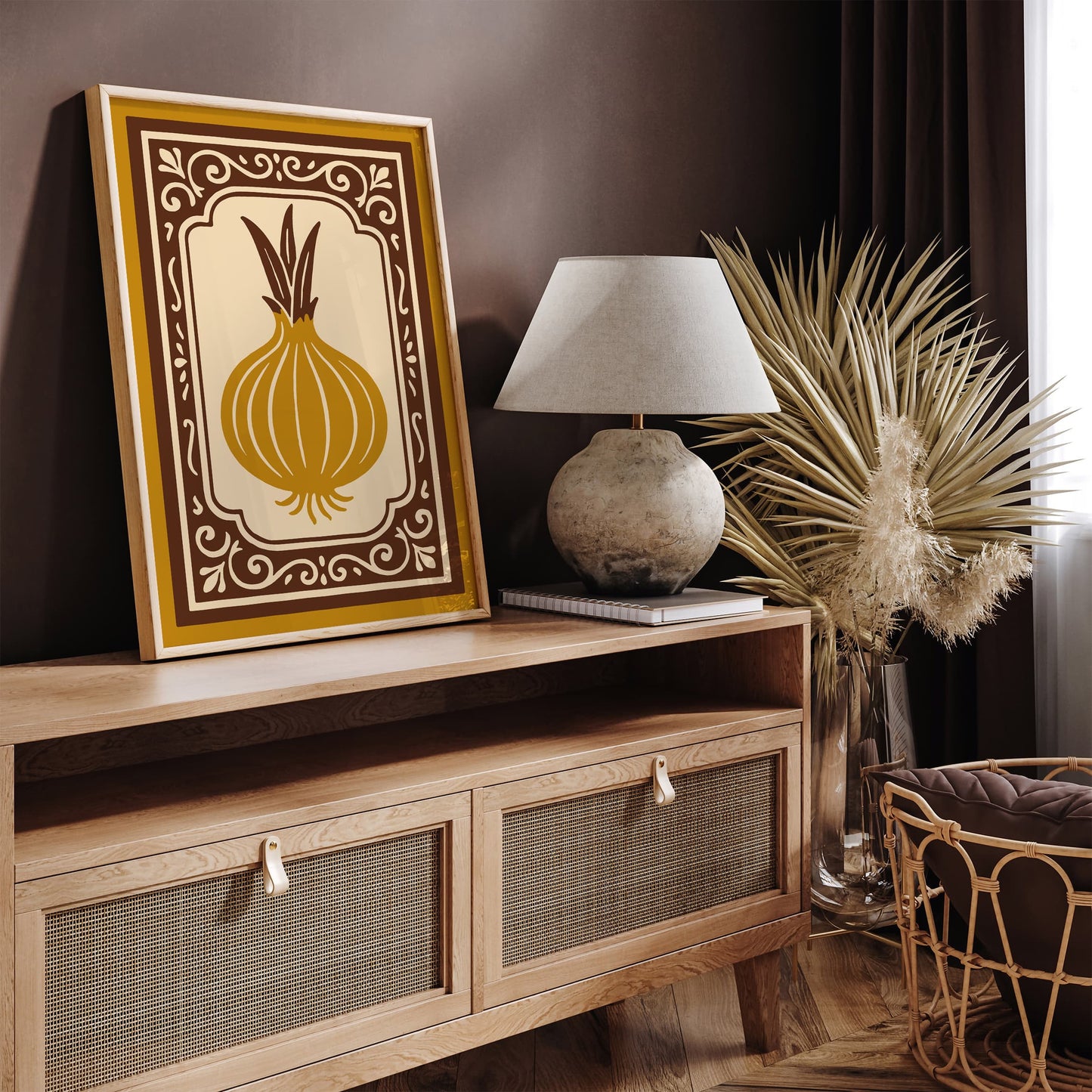 Onion Art Print - Farmhouse Wall Art for Kitchen Decor