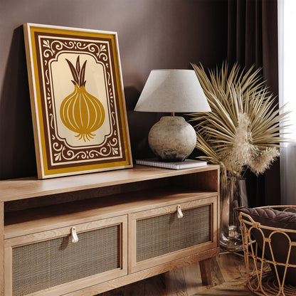 Onion Art Print - Farmhouse Wall Art for Kitchen Decor