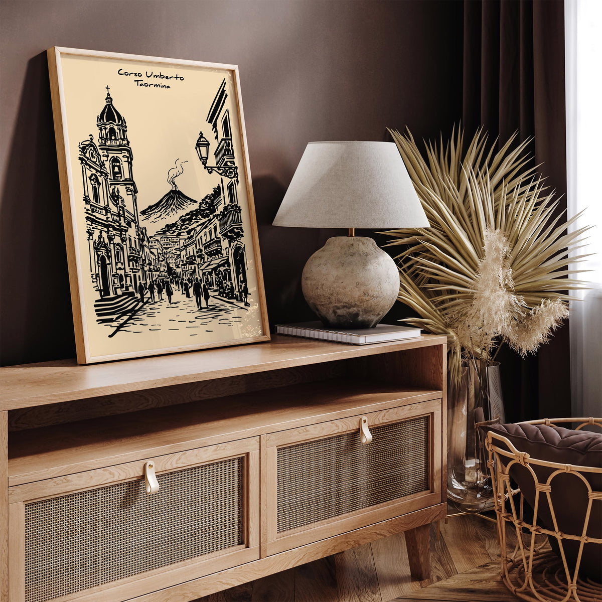 Corso Umberto Taormina Sicily Poster
