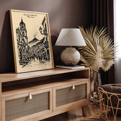Corso Umberto Taormina Sicily Poster