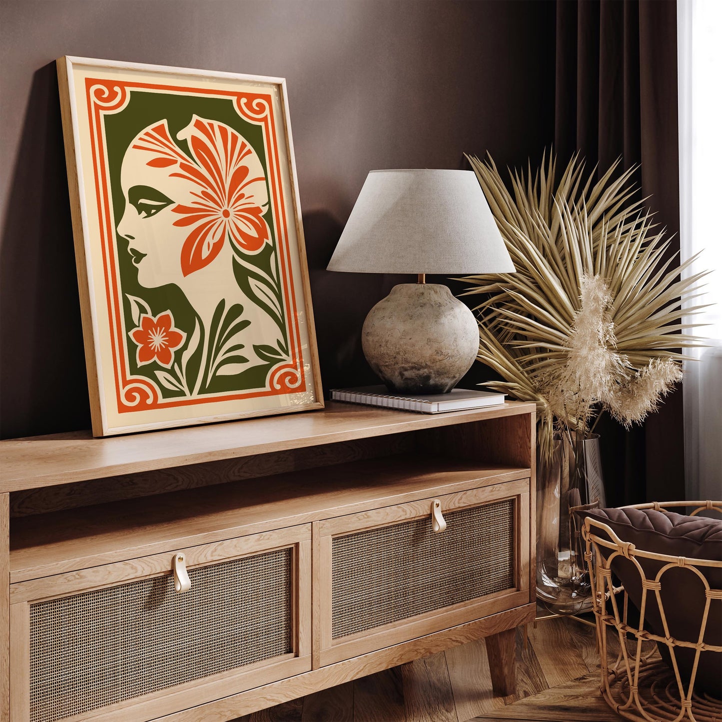 Art Deco Woman Portrait Poster