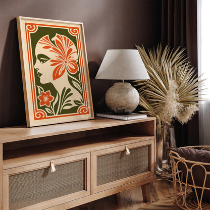 Art Deco Woman Portrait Poster
