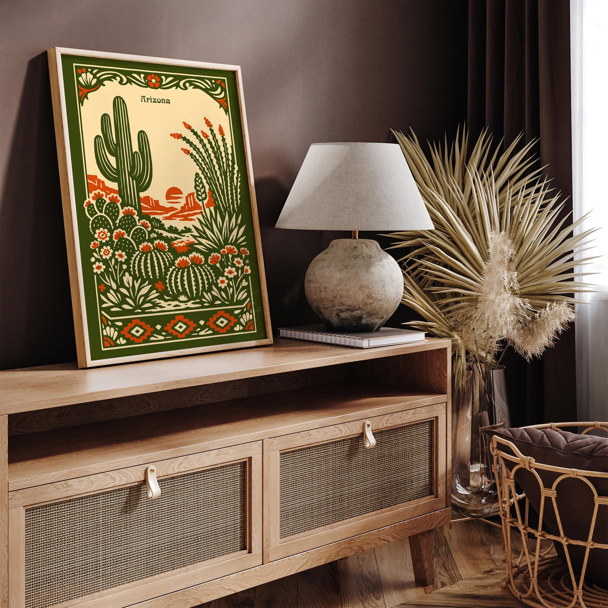 Arizona Desert Landscape Travel Poster