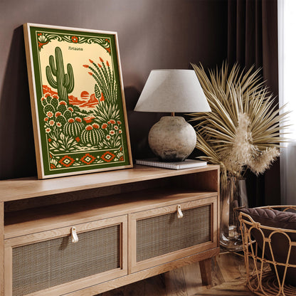 Arizona Desert Landscape Travel Poster