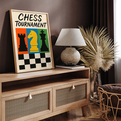Chess Tournament Retro Poster