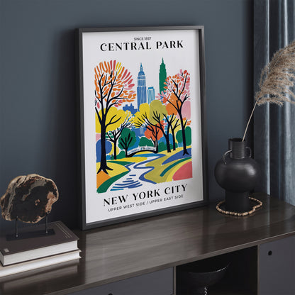 New York City Central Park Travel Poster