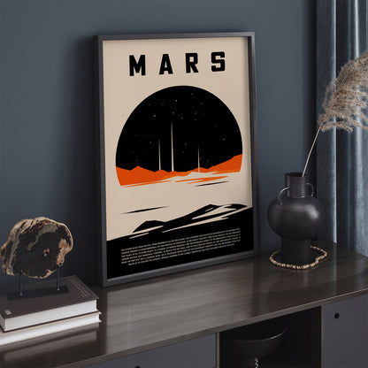 MARS Minimalist Space Poster