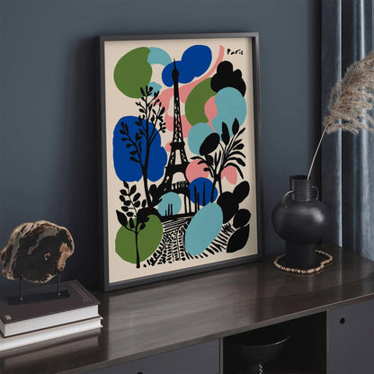 Eclectic Paris Eiffel Tower Poster