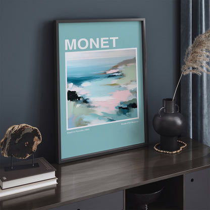 Monet Beach in Pourville Poster
